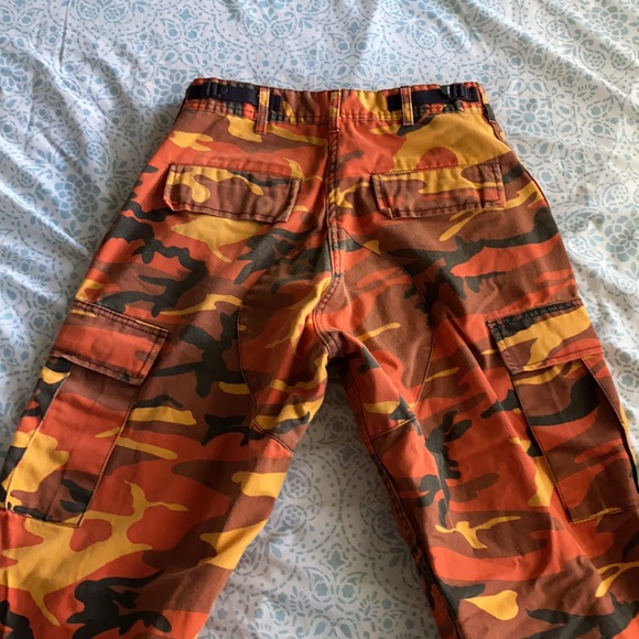Orange Camo Cargo Pants - Picture 4 of 4